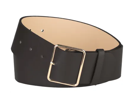 Allegra K- PU Leather Metal Pin Buckle Wide Belt