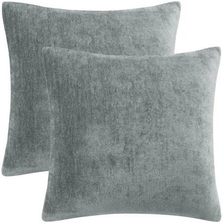 PiccoCasa- Set of 2 Chenille Water Repellent Throw Pillow Covers 20x20 Inch