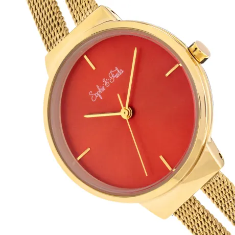 Sophie and Freda - Sedona Bracelet Watch - Gold/Orange