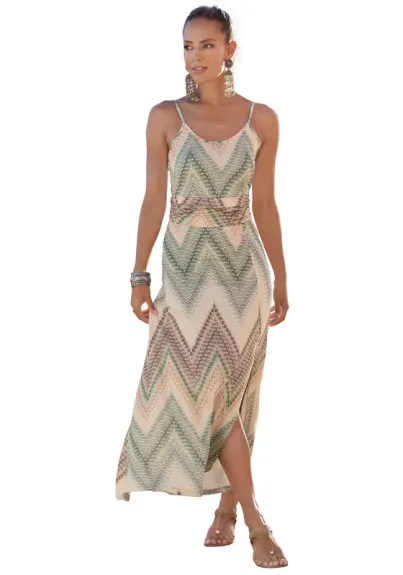 Lascana-Sleeveless Print Maxi Dress