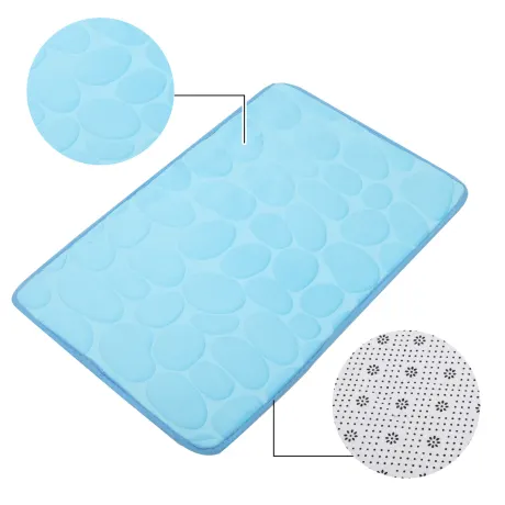 Unique Bargains- Bathroom Rug Mat Cobblestone Pattern