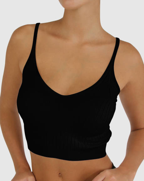 Crop top en tricot All I Need - Noir