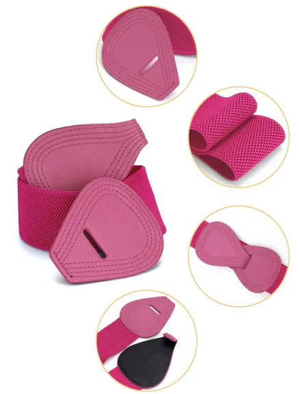 Allegra K - Ceinture élastique à boucle en forme de 8 interlock