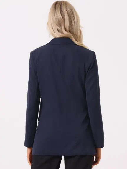 Allegra K- Business Lapel Collar Blazer Suit Jacket