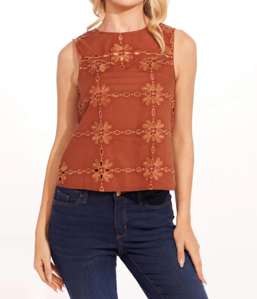 EVA FRANCO - Carrie Cotton Eyelet Top