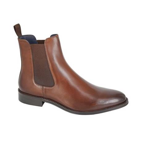 Roamers - Mens Plain Leather Ankle Boots