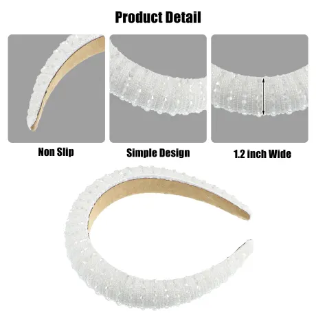 Unique Bargains- Crystal Embellished Rhinestone Bling Hairband