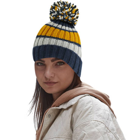 Beechfield - Unisex Adult Hygge Striped Beanie