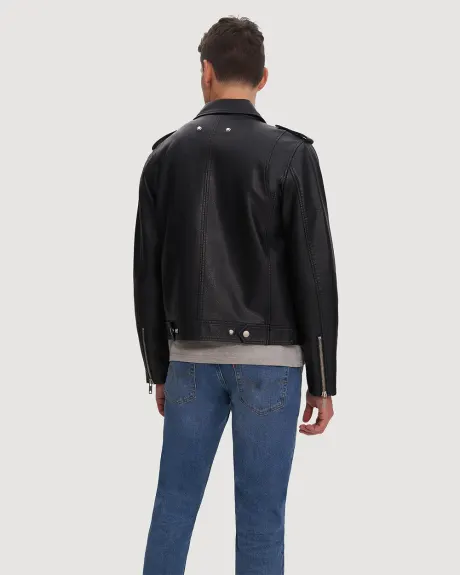 Noize - Roy Short Length Vegan Leather Jacket