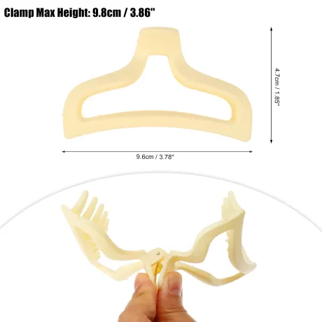 Unique Bargains - Plastic Basic Solid Hair Claws