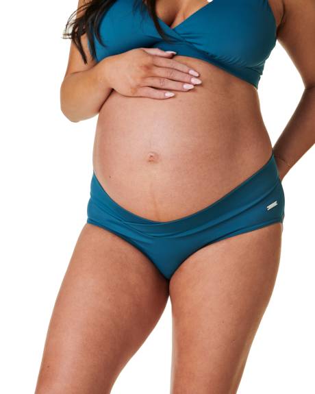 Bravado Designs - Crossover Maternity & Nursing Swim Bottom - Teal