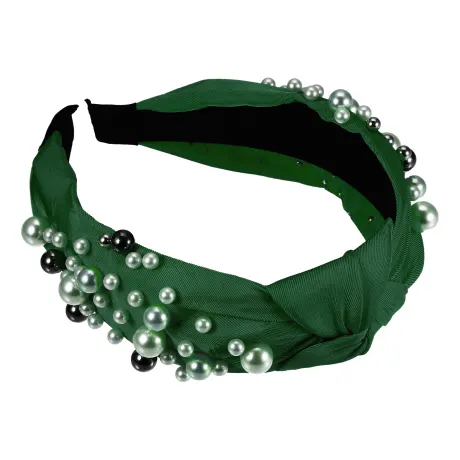 Unique Bargains - Faux Pearl Bead Fashion Knotted Headband