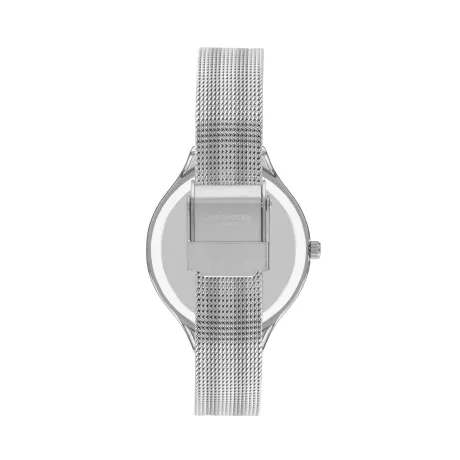 LEE COOPER-Women's Silver 34mm  watch w/White Dial