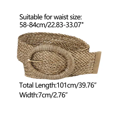 Allegra K- Woven Belts Wide Waist Belt