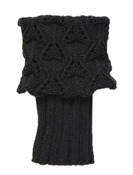 Allegra K- Knee Length Knitted Ribbed Leg Warmers