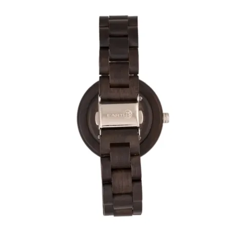 Earth Wood - Mimosa Bracelet Watch w/Day/Date - Dark Brown