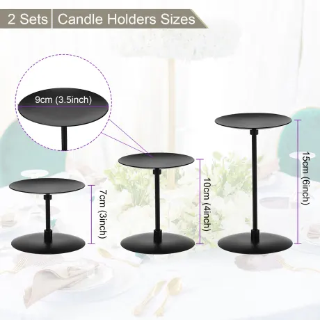 Cheibear- Candelabra Candle Holders Table Decor 2 Set