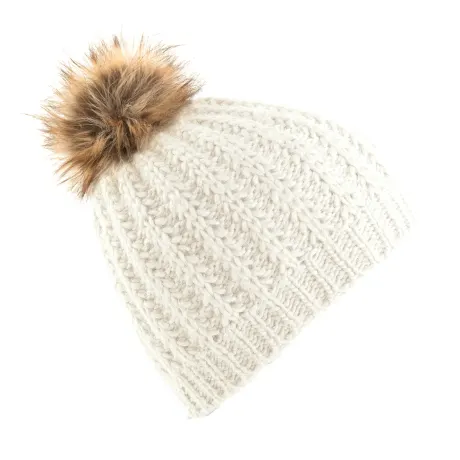 Beechfield - Ladies/Womens Faux Fur Pom Pom Winter Beanie