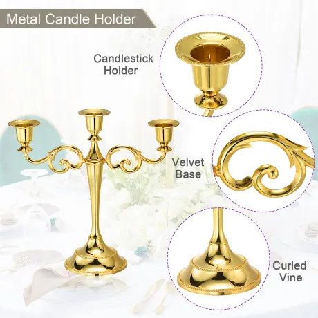 Cheibear- 3 Arm Candelabra Candle Holder