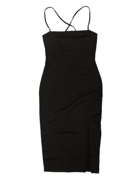 Allegra K- Strap Sleeveless Split Bodycon Dress