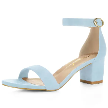 Allegra K- Block Heel Ankle Strap Sandals