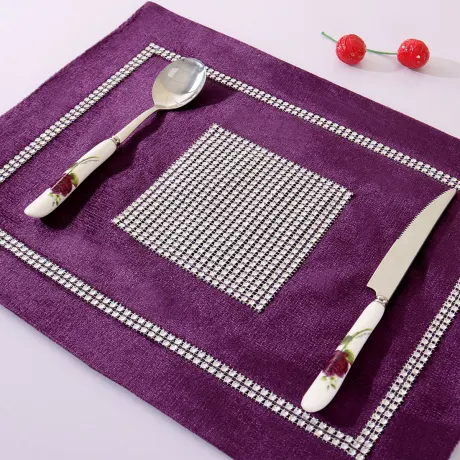 PiccoCasa- tapis de Table avec Sparkle Luxury Diamante 12x16 pouces