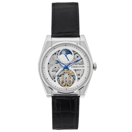 Heritor Automatic - Montre Squelette Daxton - Noir/Blanc