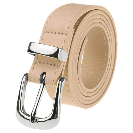 Allegra K- Faux Leather Silver Buckle Waist Belt