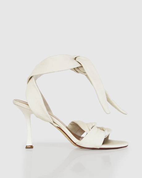 Belle & Bloom Bad Liar Leather Tie Heeled Sandal