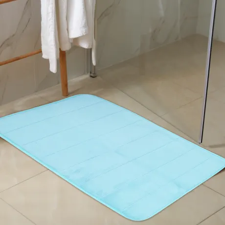 Unique Bargains- 2 Pcs Memory Foam Bathroom Mat Non Slip