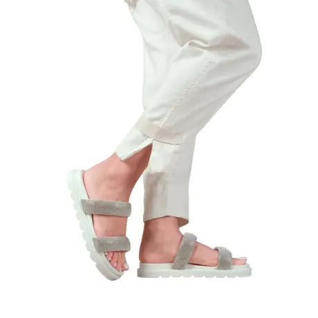 Where's That From - Womens/Ladies Define Diamante PU Flat Sandals