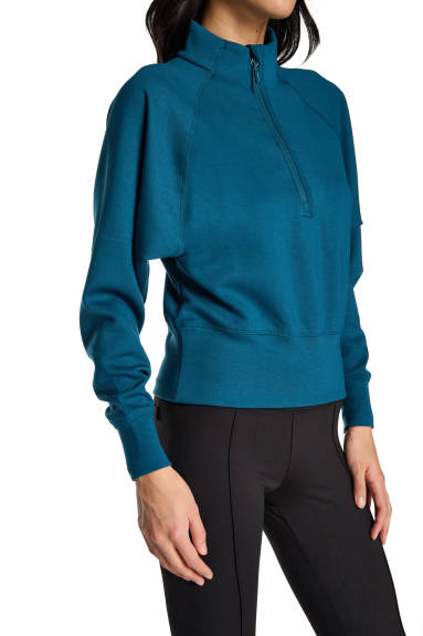 Kyodan-Lorelai Mock Neck Half Zip Sweatshirt