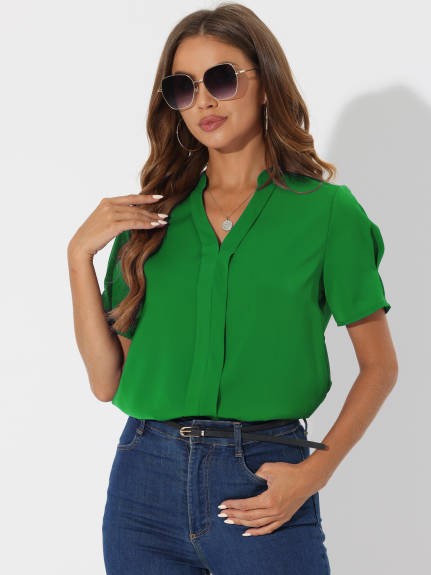 Allegra K- Summer V Neck Shirt Top