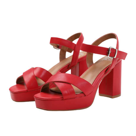 Where's That From - Womens/Ladies Marcia PU Strappy Wide Platform Block High Heels