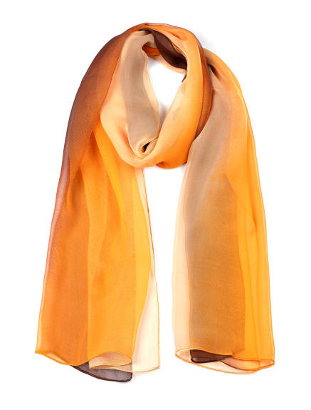 Allegra K- Chiffon Gradient Color Long Wrap Scarf