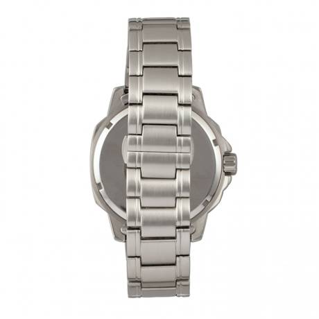 Montre-bracelet Elevon Hughes avec date - Argent/Tan