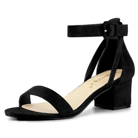 Allegra K- Ankle Strap Block Low Heel Sandal