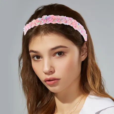 Unique Bargains - Crisscross Beaded Headband