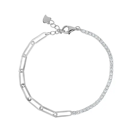 Club Rochelier 3A Cubic Zirconia Bracelet with Large Links