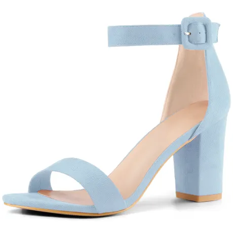 Allegra K- Chunky Heels Ankle Strap Casual Sandals