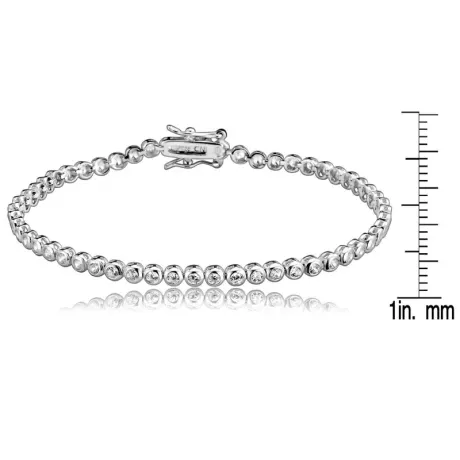 Rachel Glauber Round Bezel-set Bracelet with 3mm Colored Cubic Zirconia