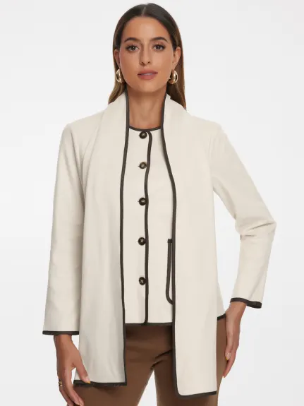 Allegra K- Manteau d'hiver à col écharpe avec boutons