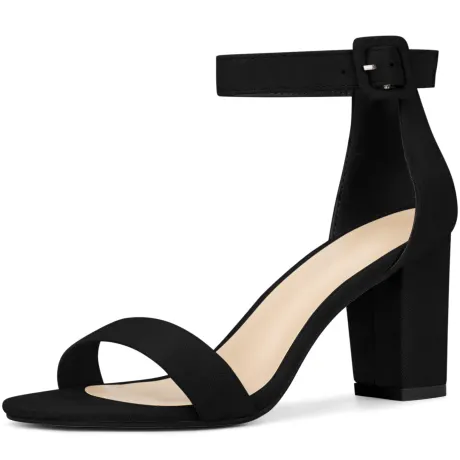 Allegra K- Chunky Heels Ankle Strap Casual Sandals