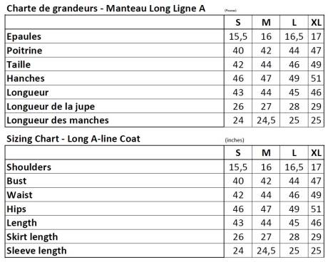 HARRICANA - LONG MANTEAU LIGNE A EN DUVET