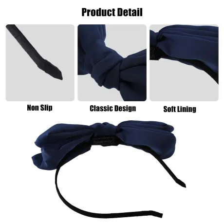 Unique Bargains - Satin Bow Knot Headband Fashion Hairband