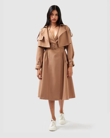 Belle & Bloom Manhattan Cropped Trench