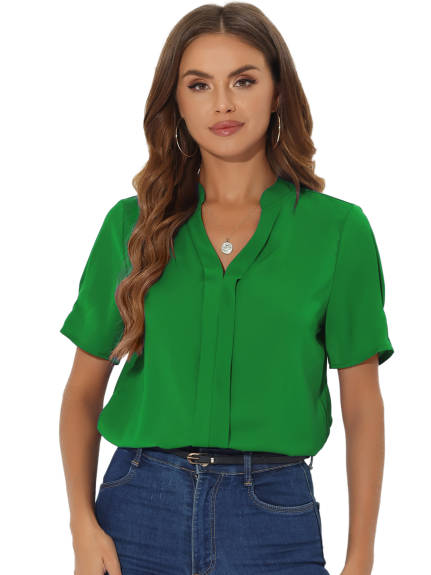 Allegra K- Summer V Neck Shirt Top