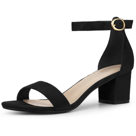 Allegra K - Summer Open Toe Ankle Strap Heeled Sandals