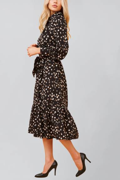 Annick - Renee Maxi Shirt Dress Printed Black