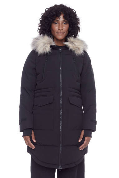 Alpine North - UKON | Parka d’hiver femme recyclée duvet végan à cordons ajustables